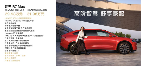 鴻蒙智行首款轎跑SUV智界R7正式上市!建議零售價 25.98萬元起(改)3866